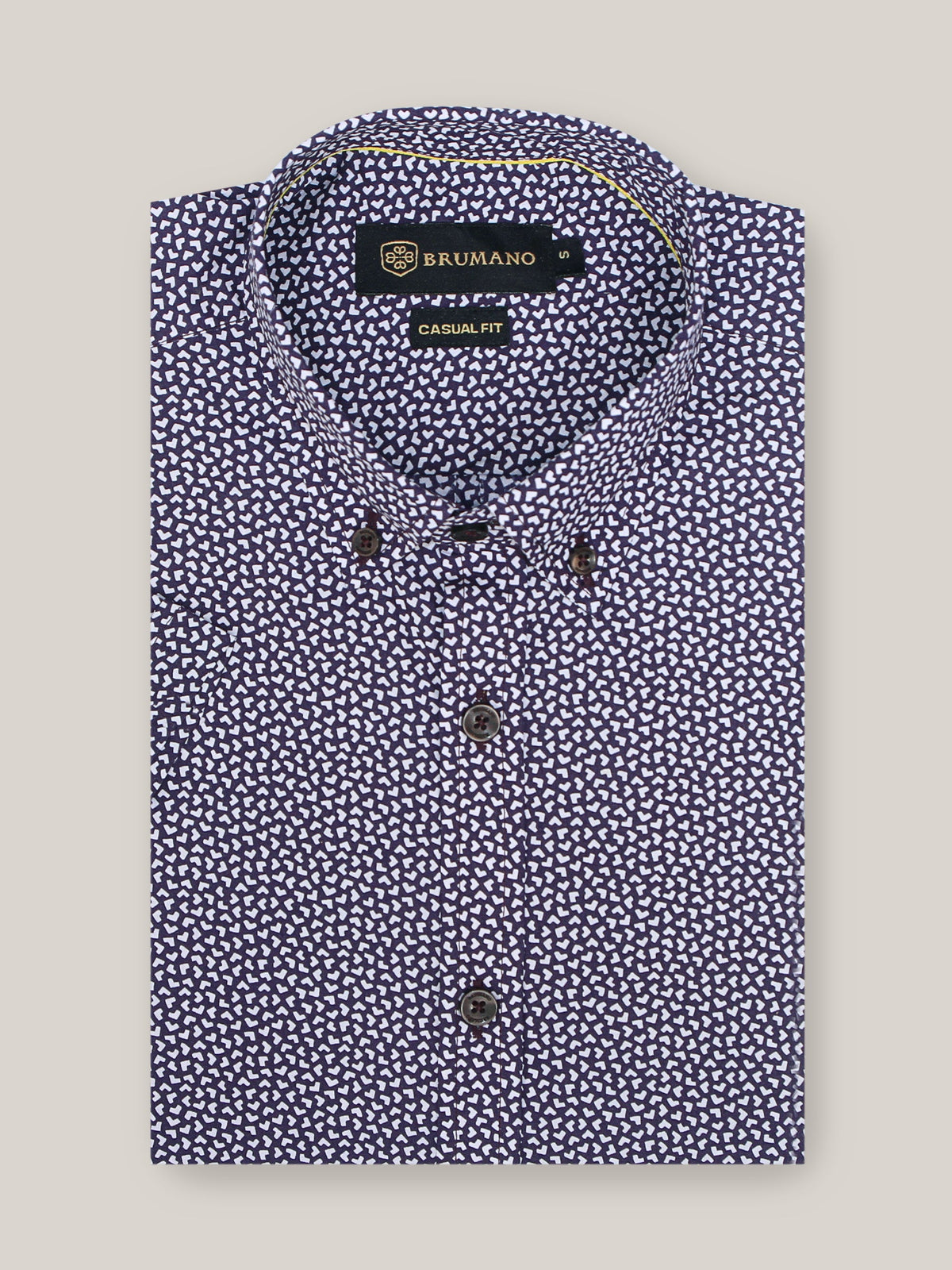 Dark Burgundy Printed Half Sleeve Shirt