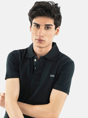 Dark Green Basic Pique Polo Shirt