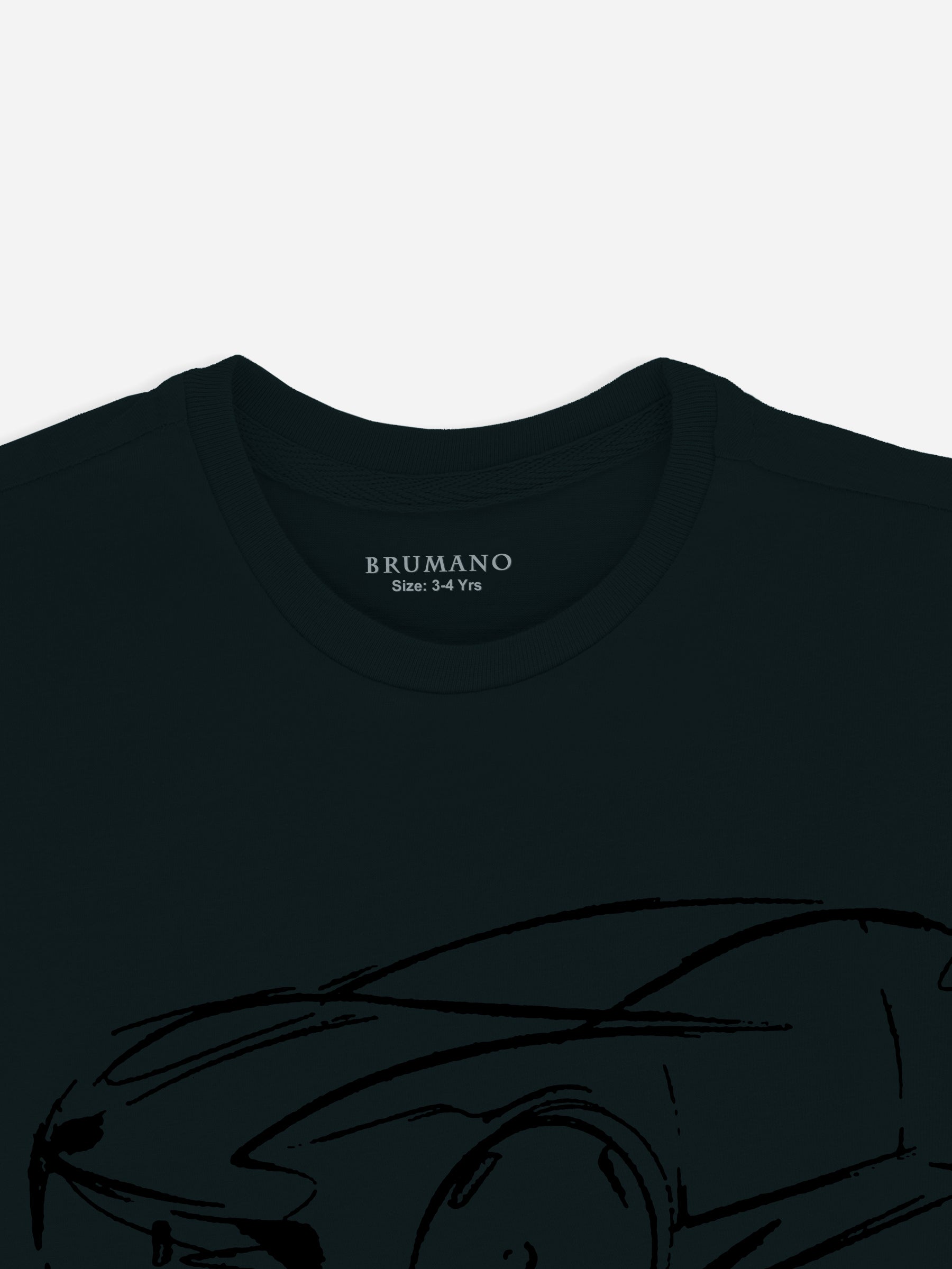 Dark Green Graphic 'Car' Printed Casual Tee