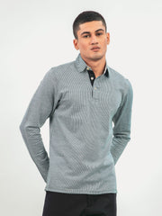 Dark Green Mercerized Full Sleeves Polo Shirt