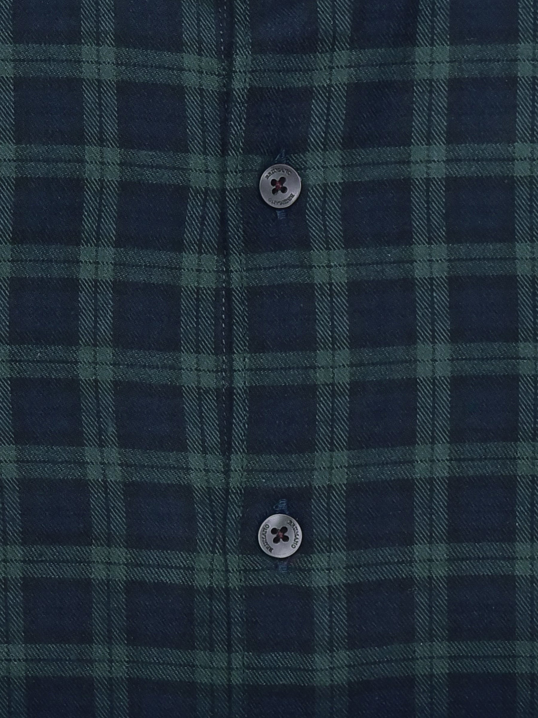 Dark Green & Blue Flannel Checkered Shirt
