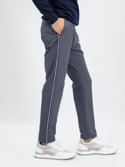 Dark Grey Cotton Pajama With Contrasting Detailing