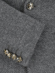 Dark Grey Dobby Structured Wool & Cashmere Blazer - Sartoria