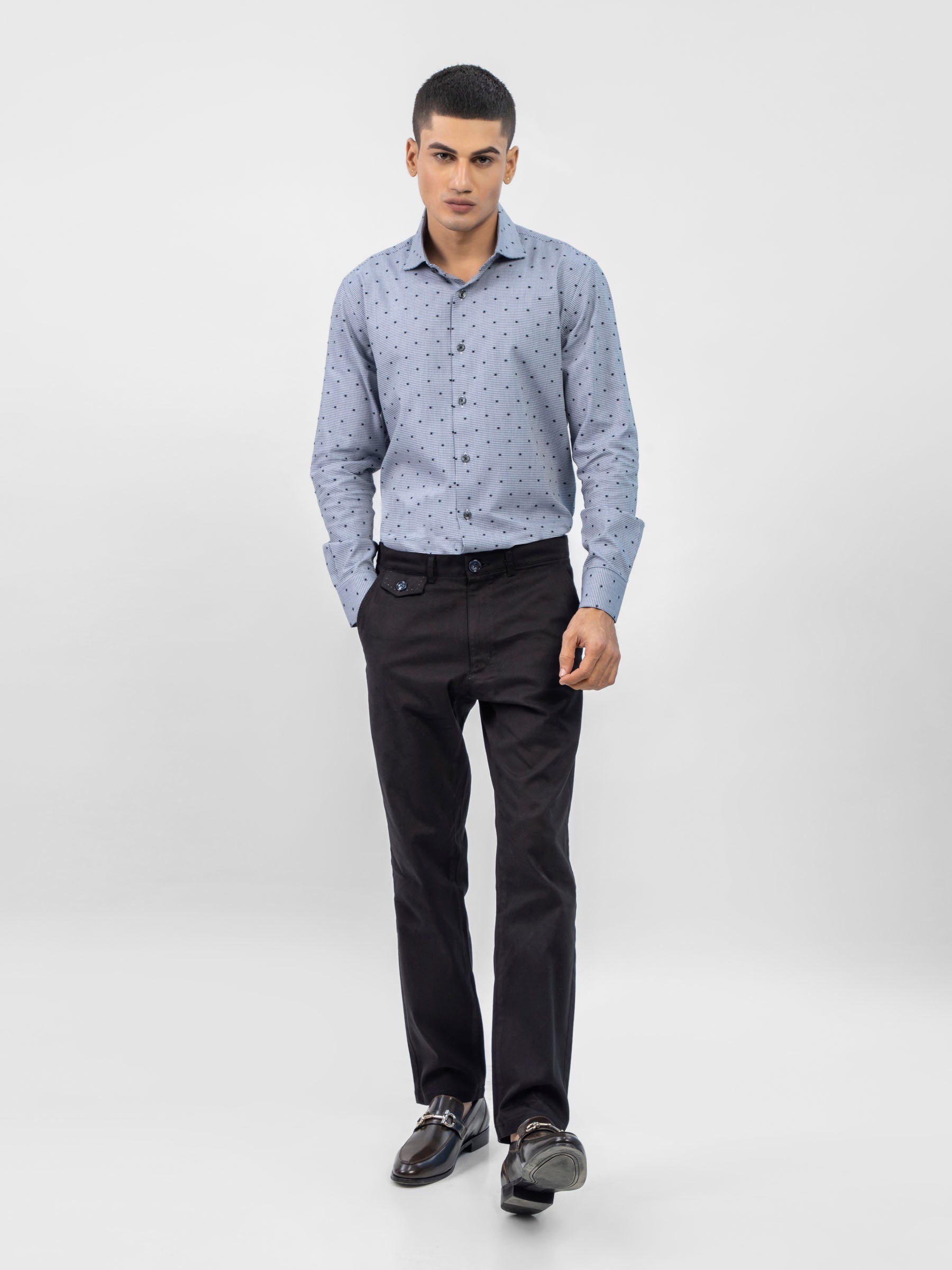 Dark Grey Houndsooth Fil Coupe Shirt