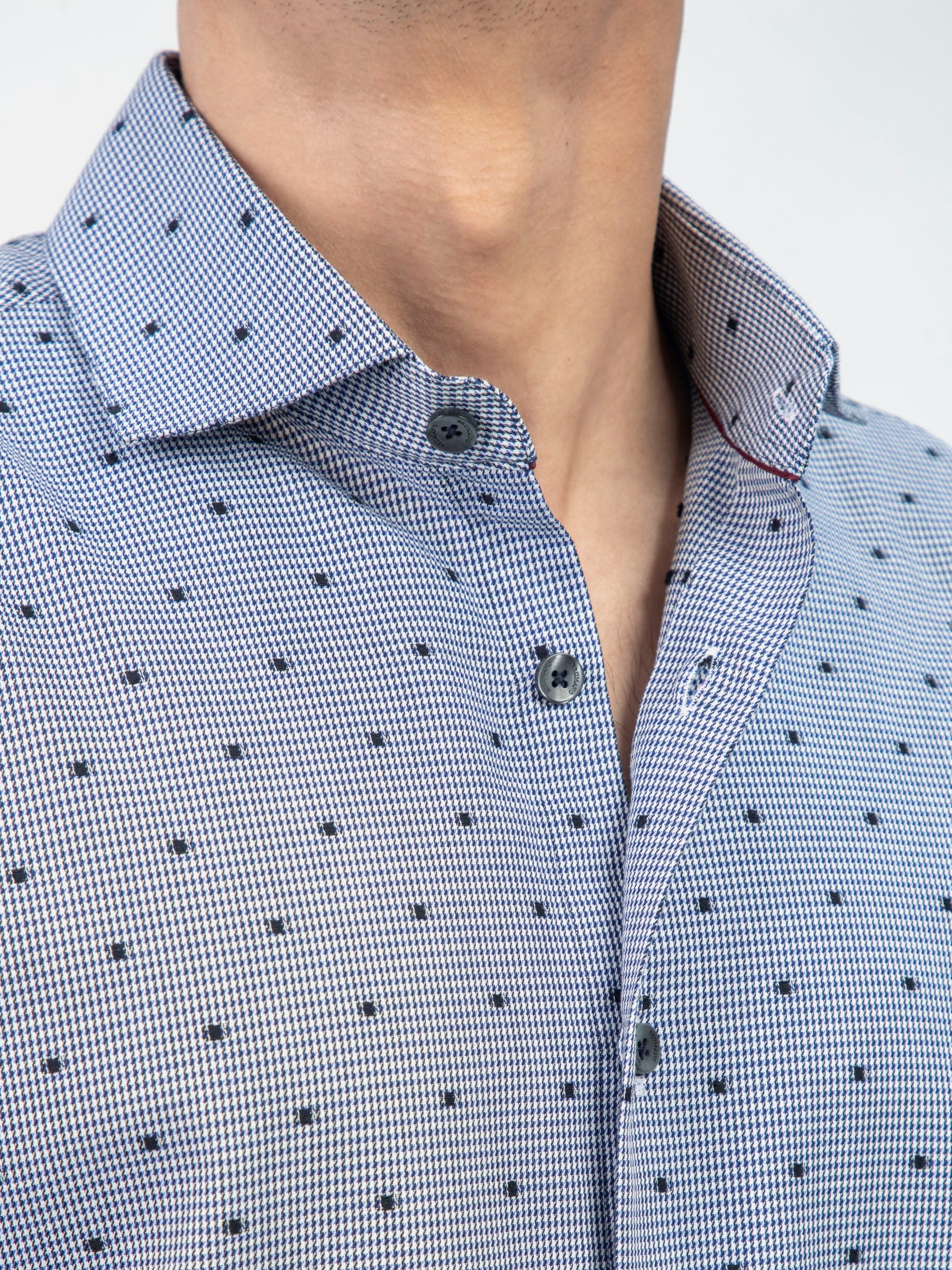 Dark Grey Houndsooth Fil Coupe Shirt