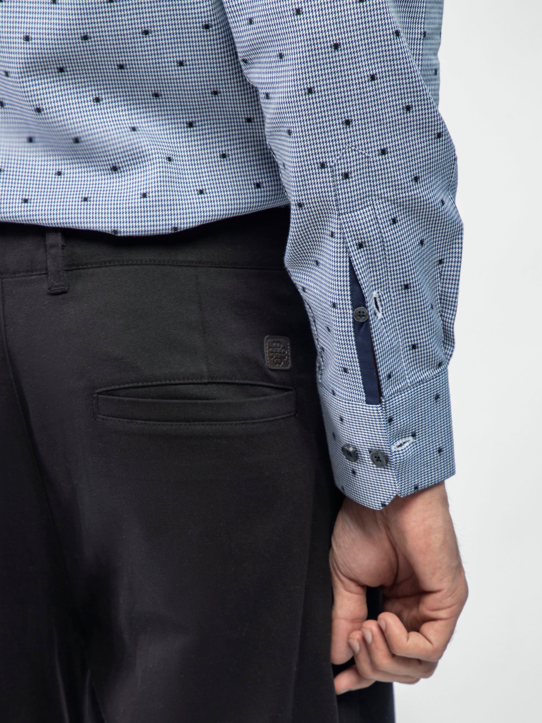 Dark Grey Houndsooth Fil Coupe Shirt