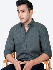 Dark Grey Houndstooth Shirt