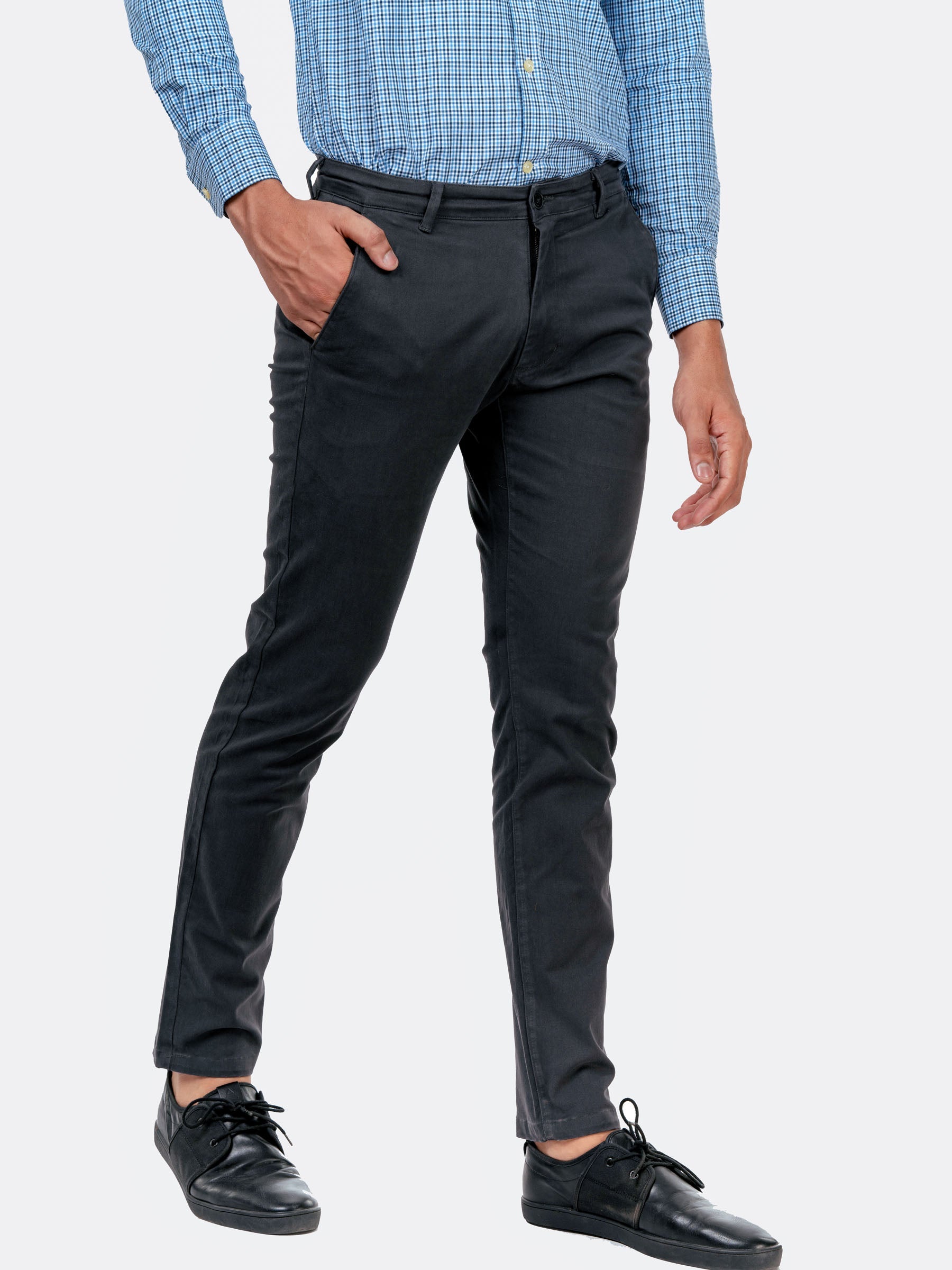 Dark Grey Slim Fit Chino