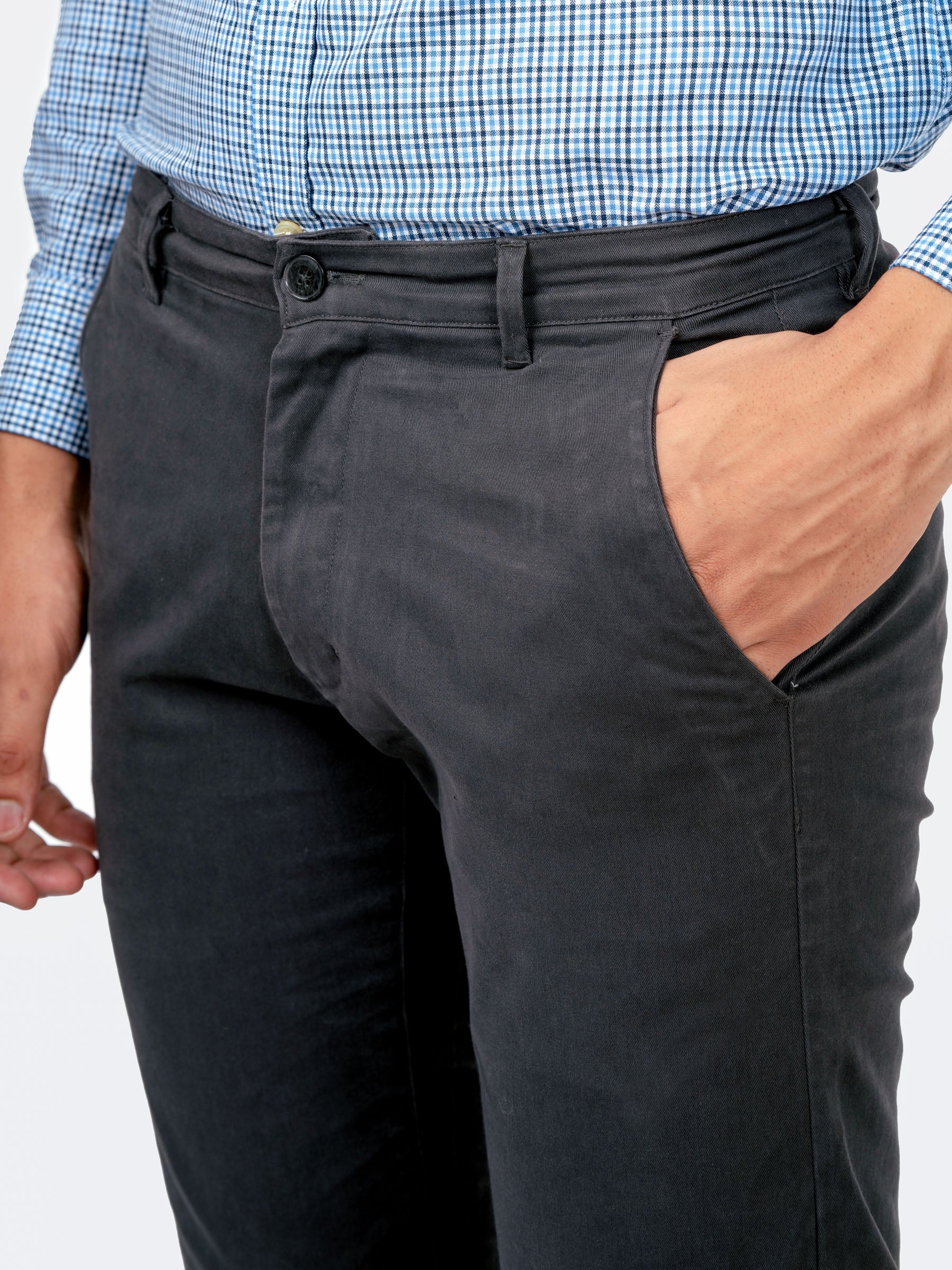 Dark Grey Slim Fit Chino