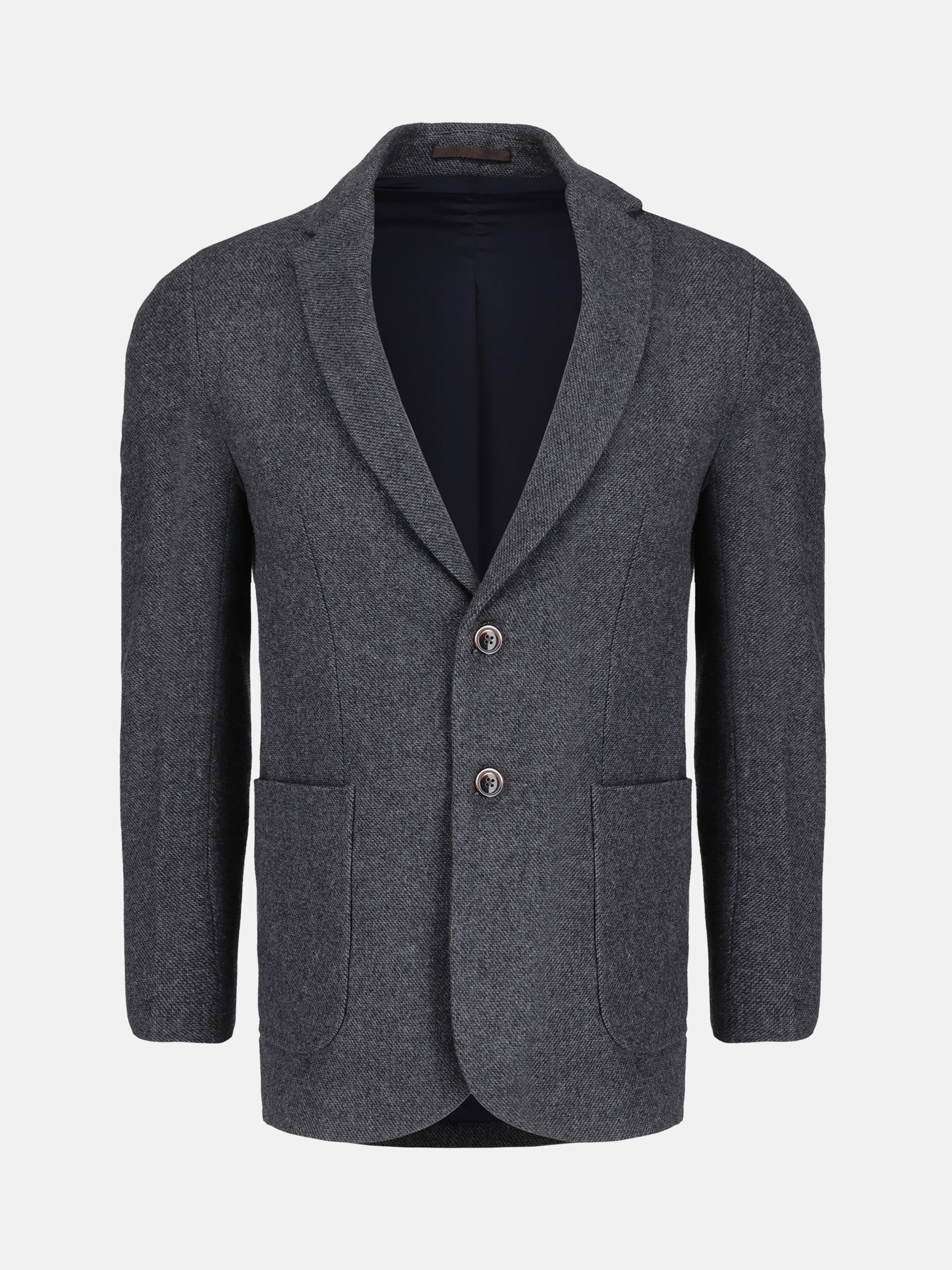 Dark Grey Structured Wool Blended Blazer