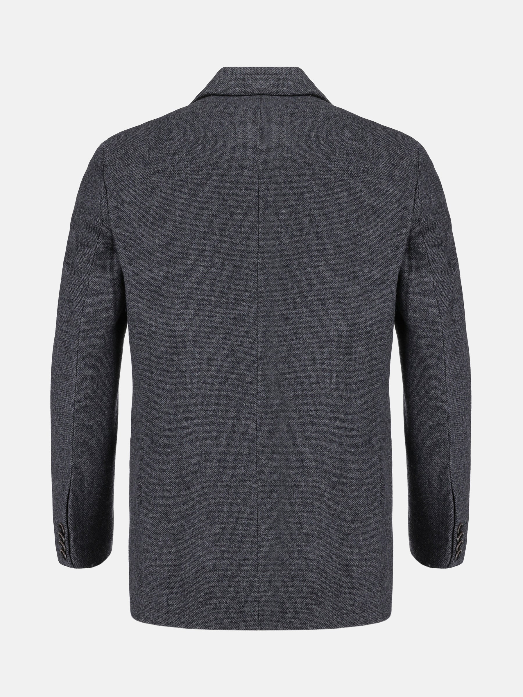 Dark Grey Structured Wool Blended Blazer