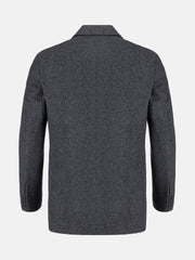 Dark Grey Structured Wool Blended Blazer