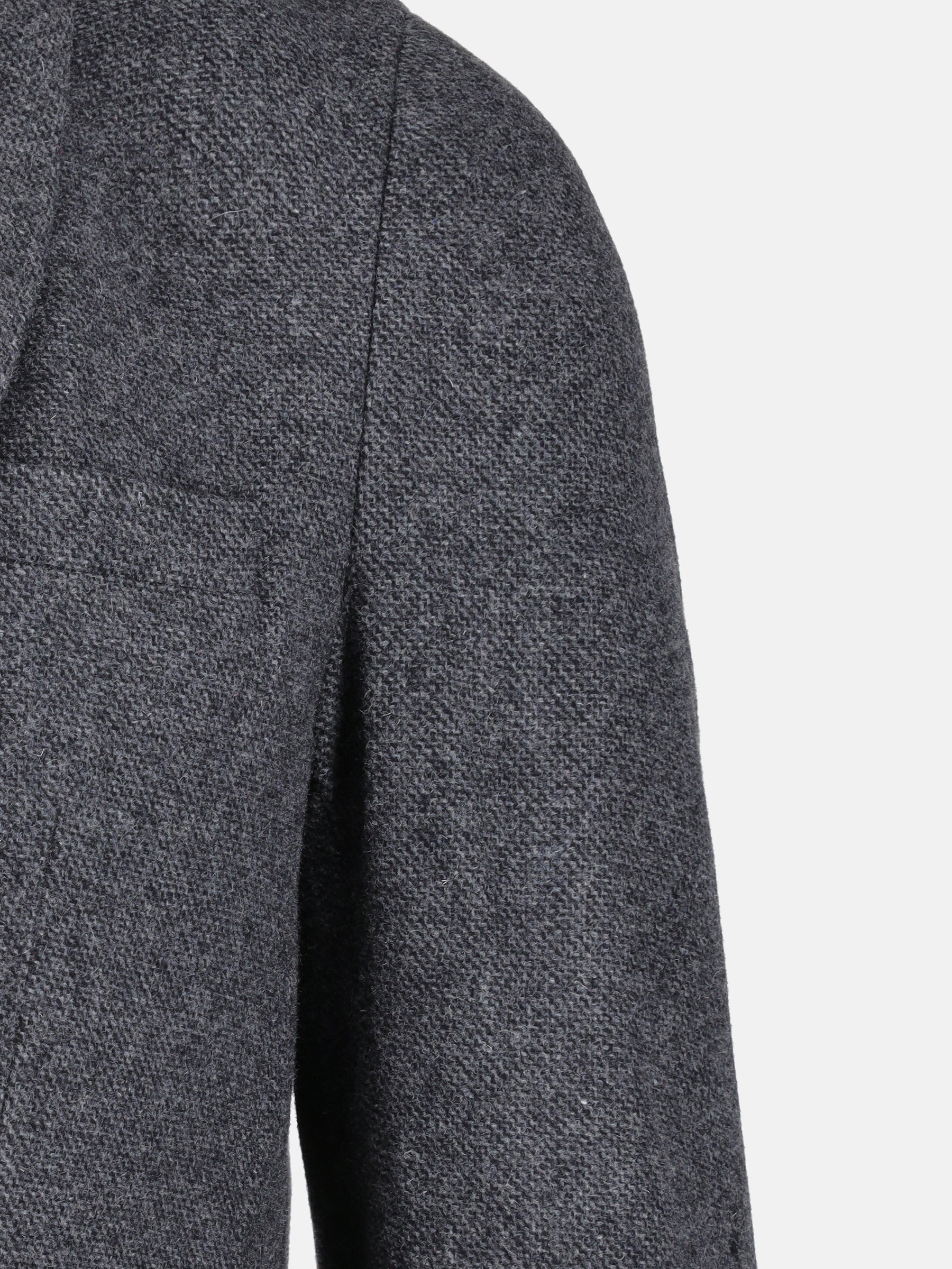 Dark Grey Structured Wool Blended Blazer