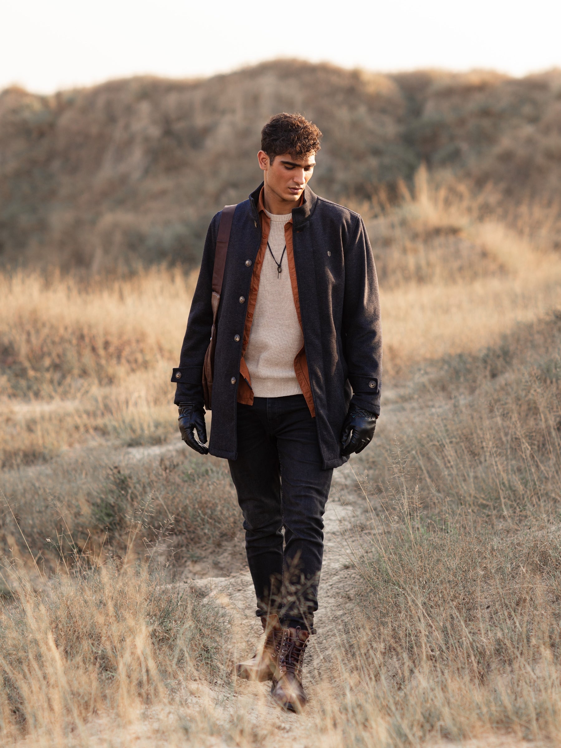 Dark Grey Wool Blended Long Coat - Limited Edition