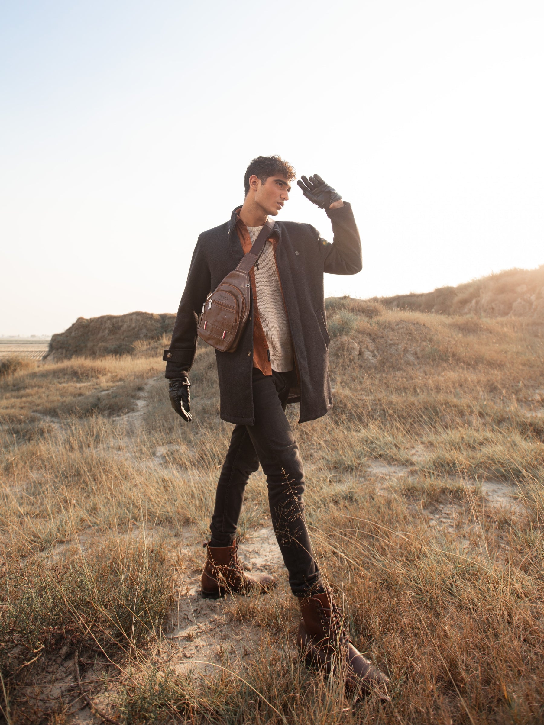 Dark Grey Wool Blended Long Coat - Limited Edition