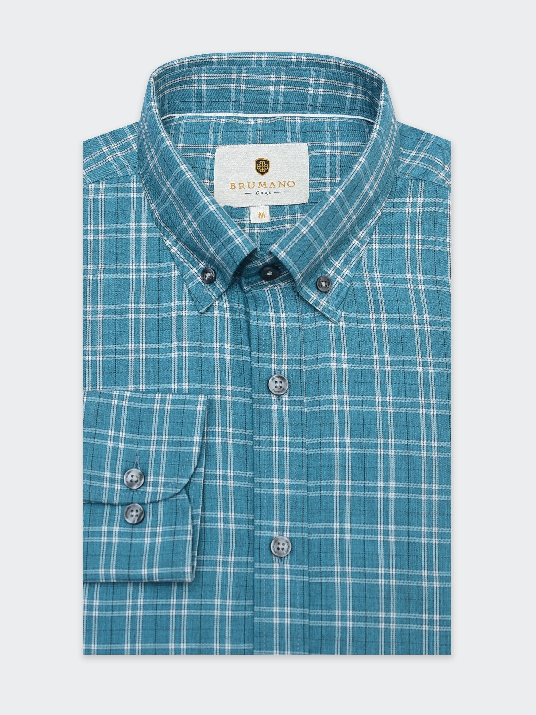 Emerald Green Checkered Button Down Shirt - Luxe