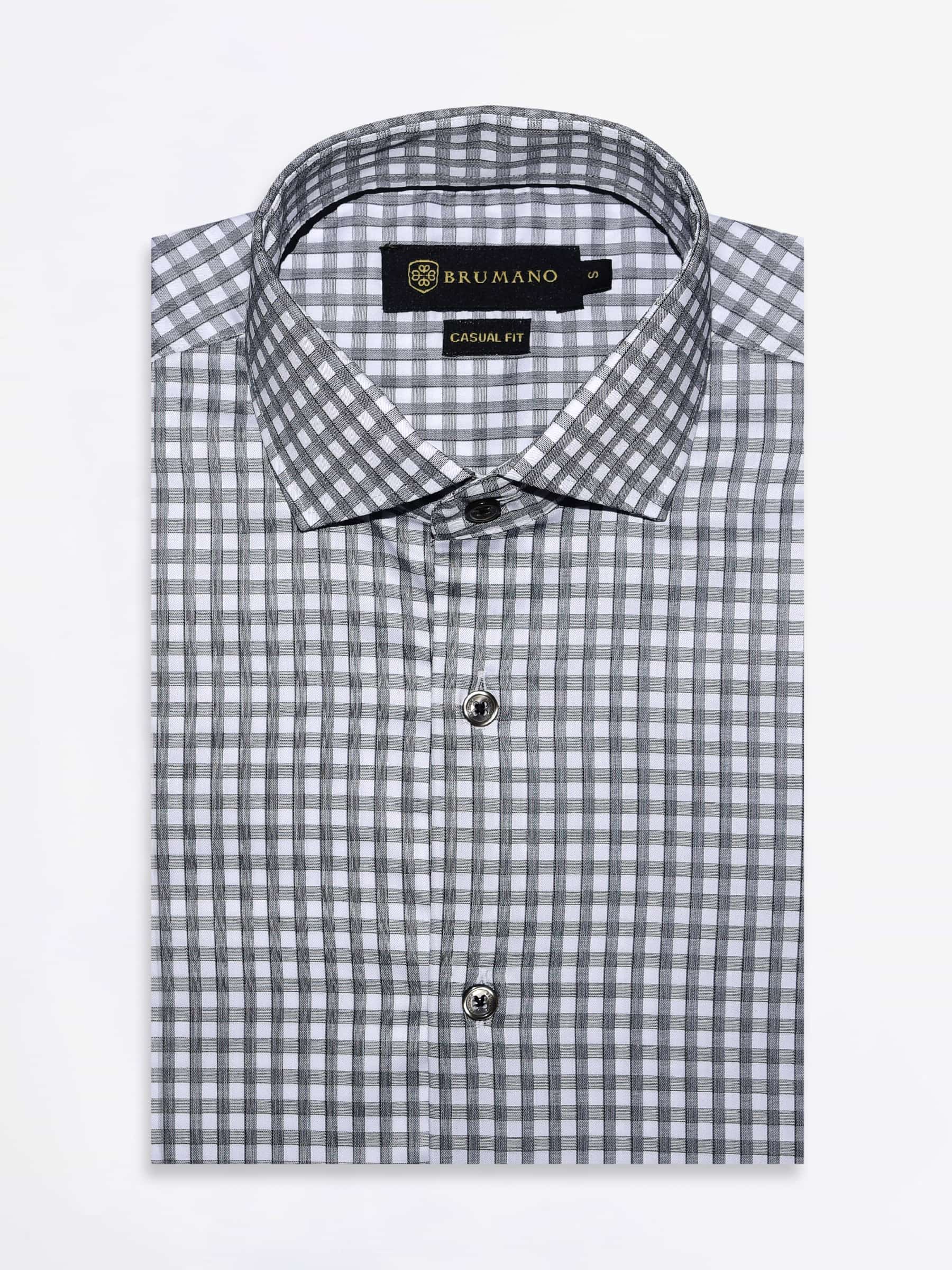 Formal Grey Check Shirt