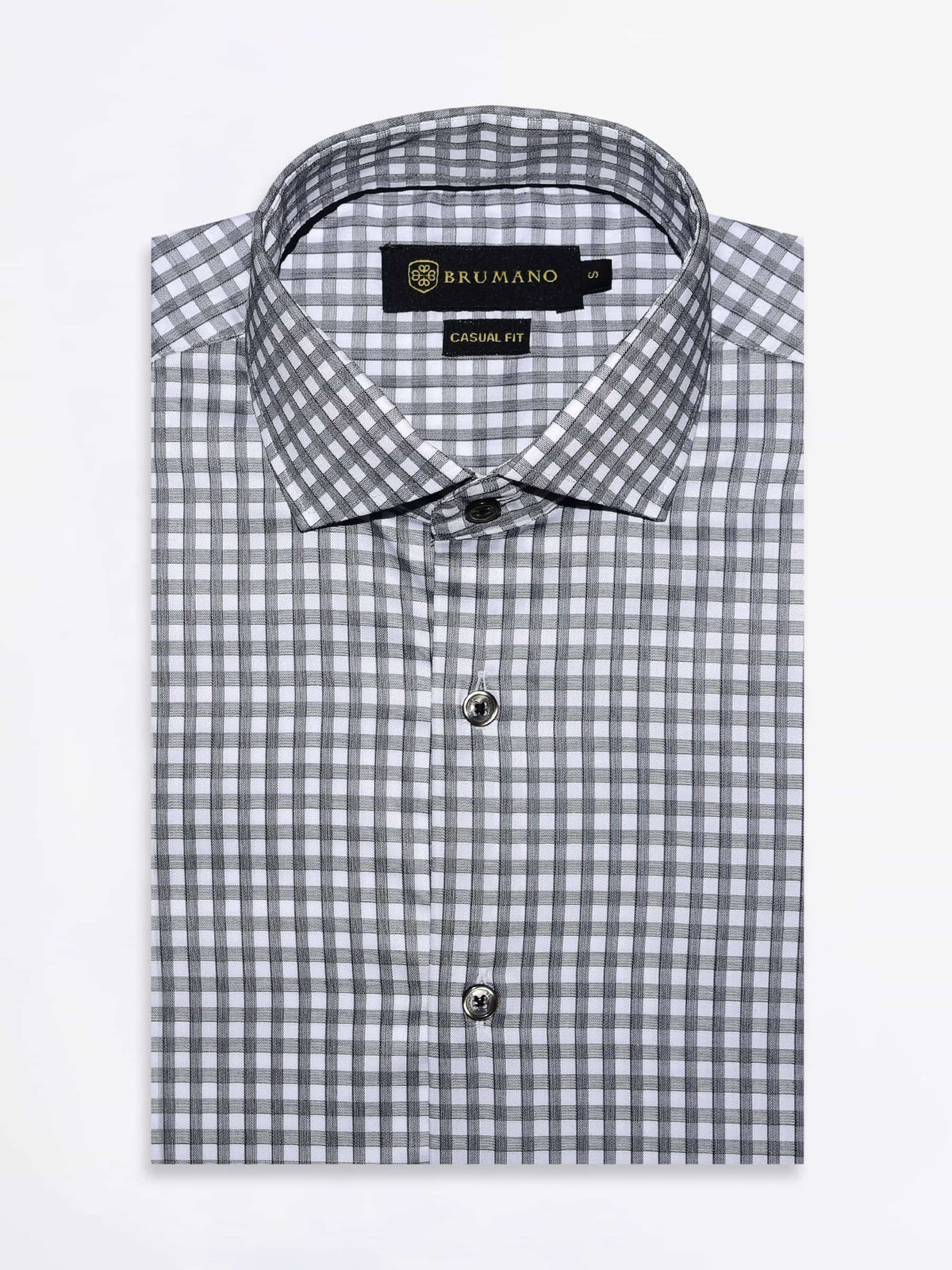 Formal Grey Check Shirt
