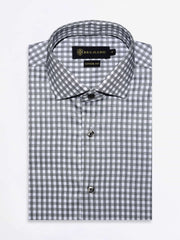 Formal Grey Check Shirt