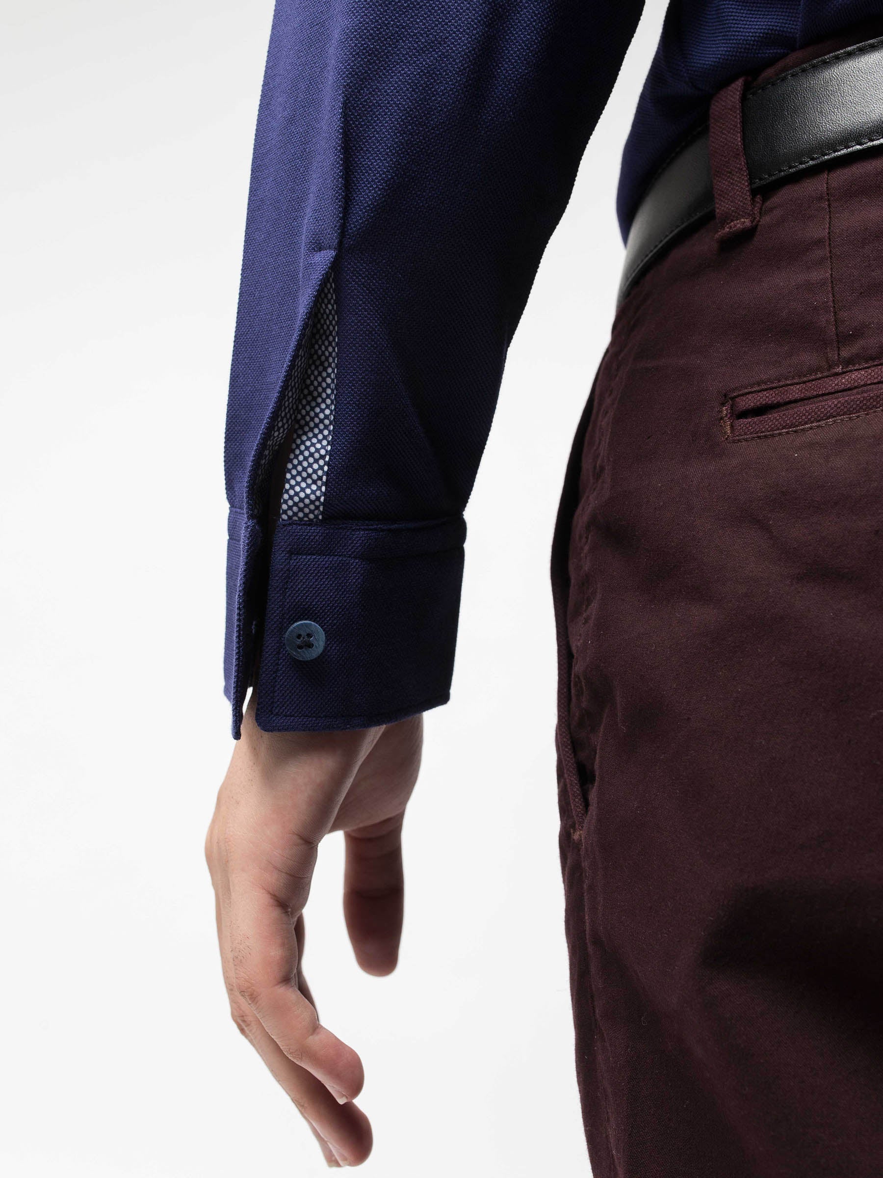 Full Sleeve Navy Pima Polo Shirt