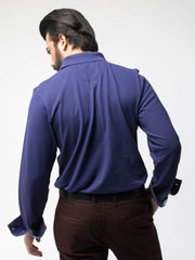 Full Sleeve Navy Pima Polo Shirt