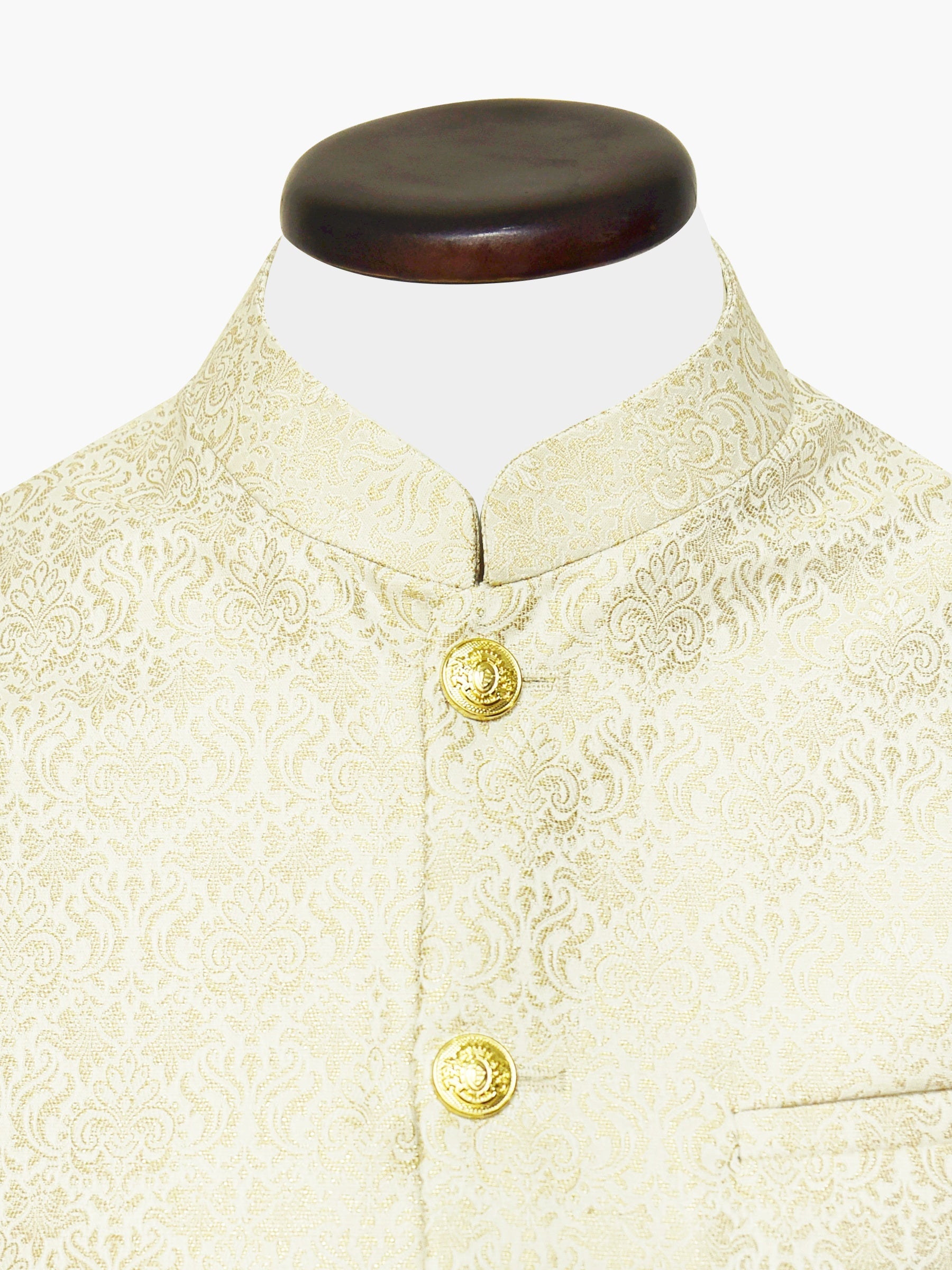 Golden Floral Patterned Waistcoat