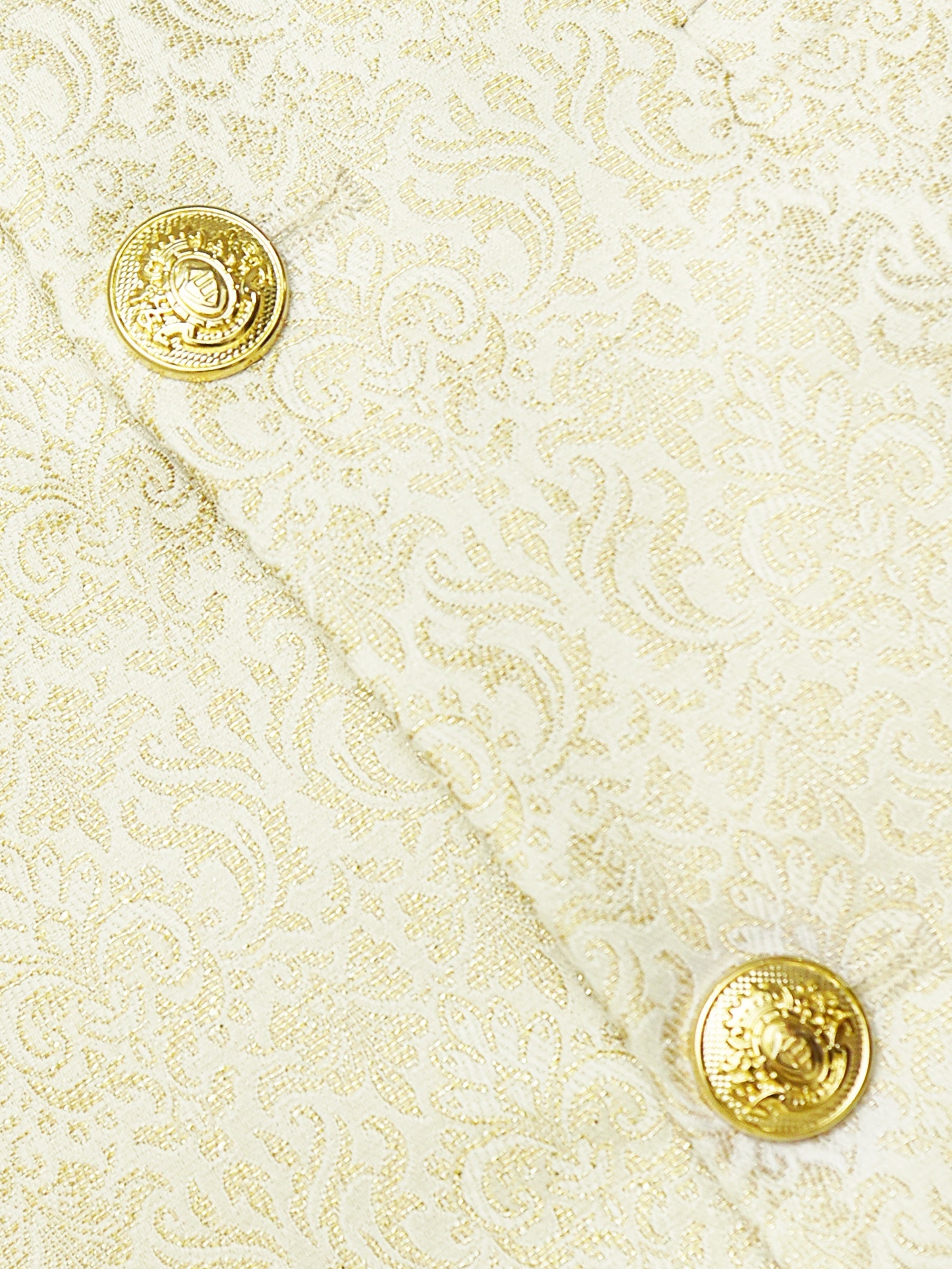 Golden Floral Patterned Waistcoat