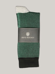 Green & Black Dobby Cotton Socks