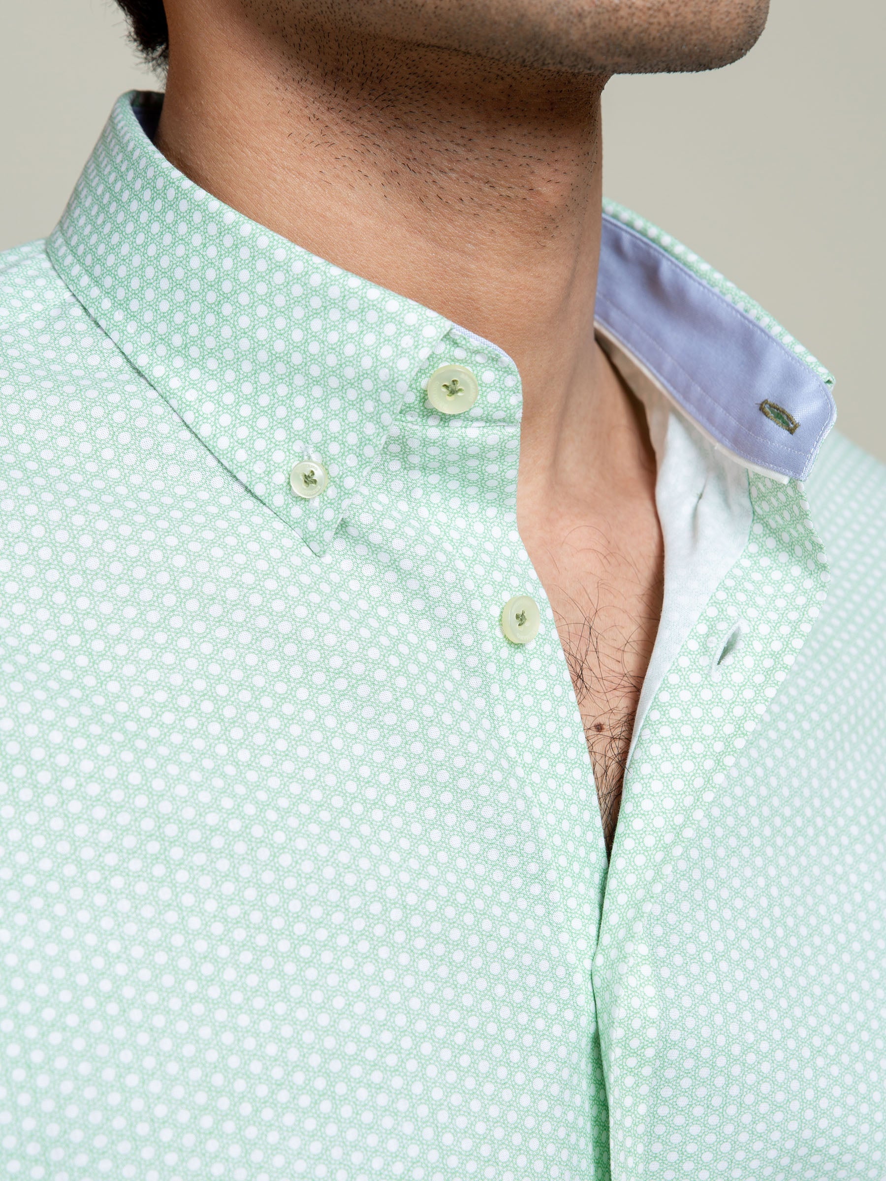 Green Geo Printed Shirt