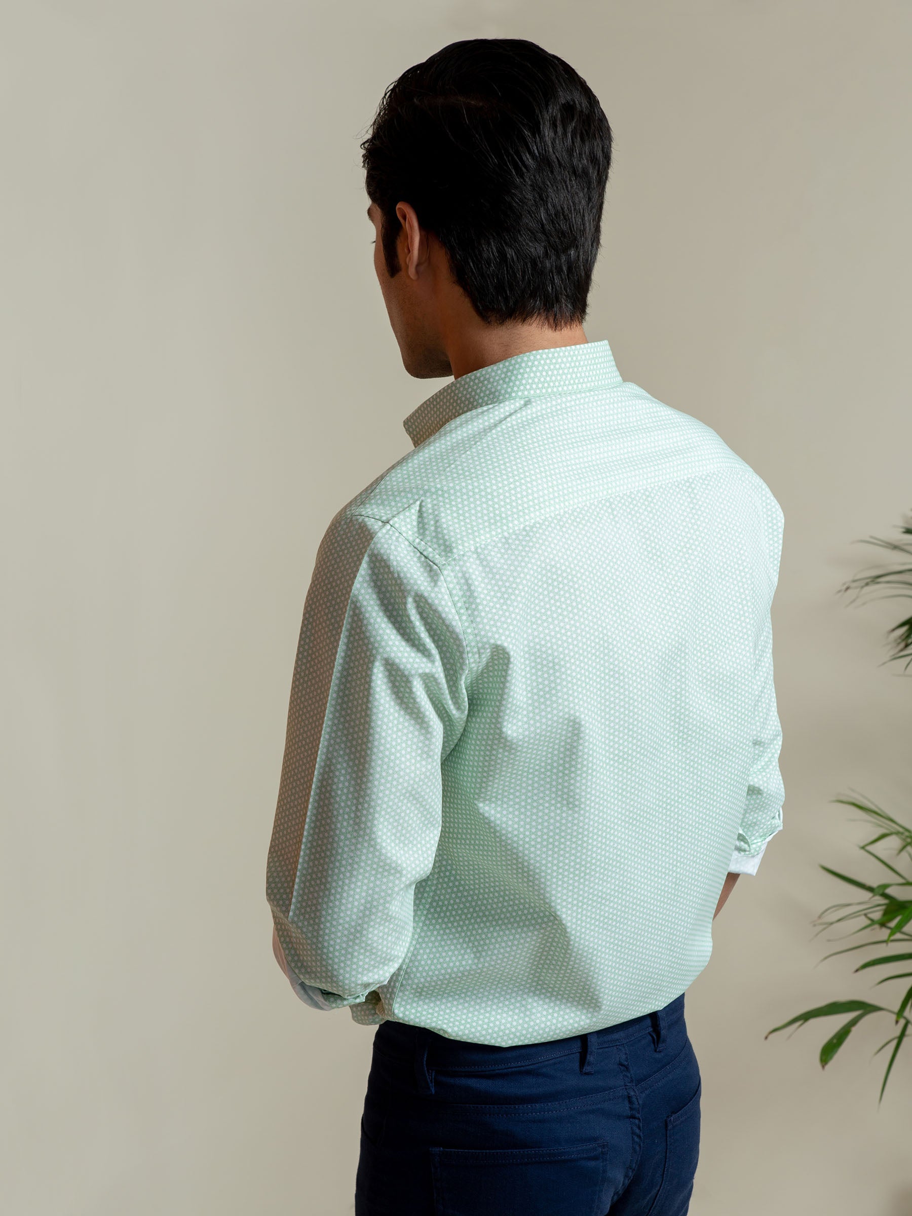 Green Geo Printed Shirt