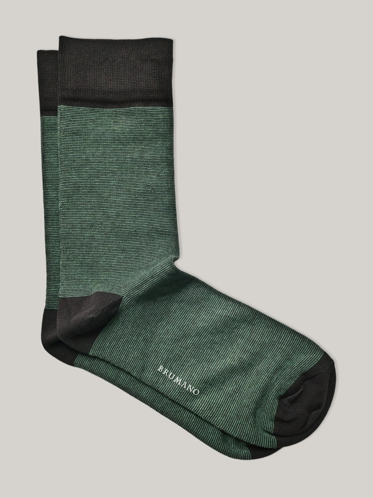 Green & Grey Pinstriped Cotton Socks