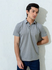Green Pique Mercerized Polo Shirt