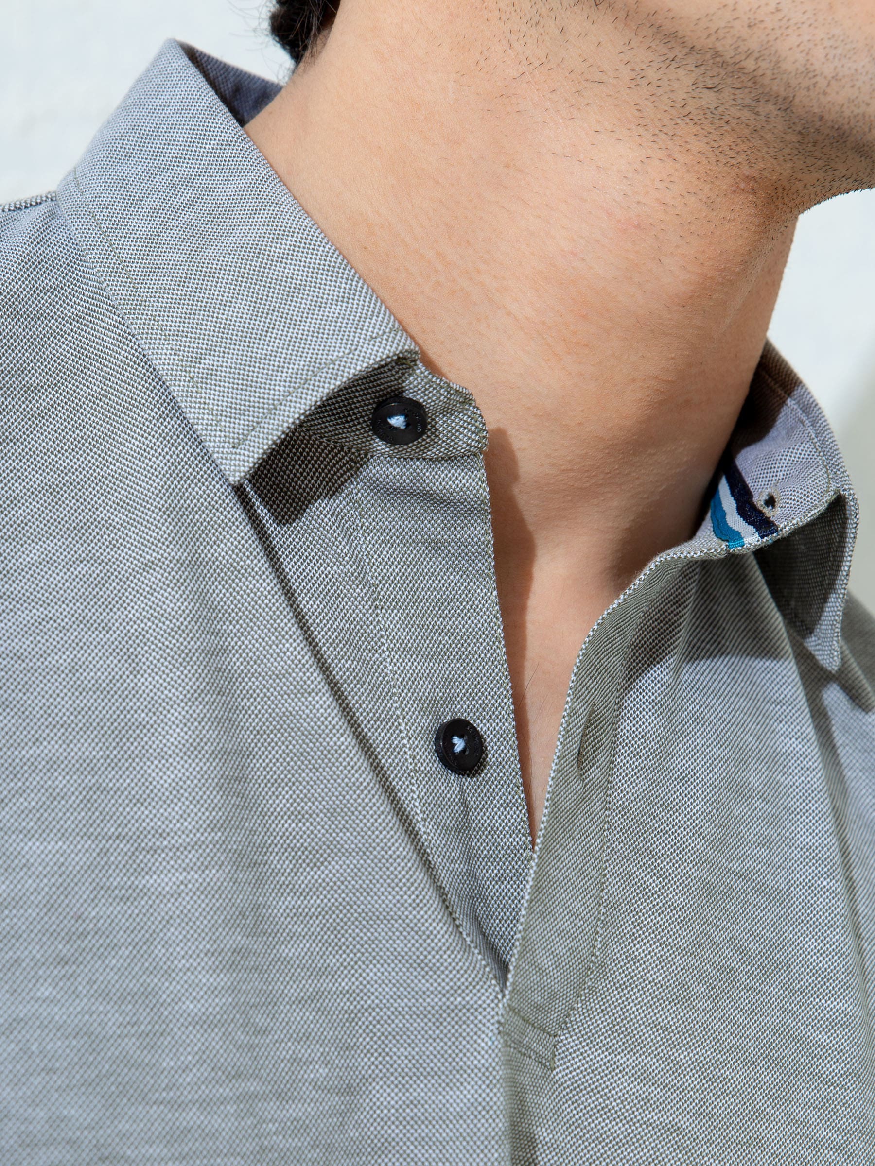 Green Pique Mercerized Polo Shirt