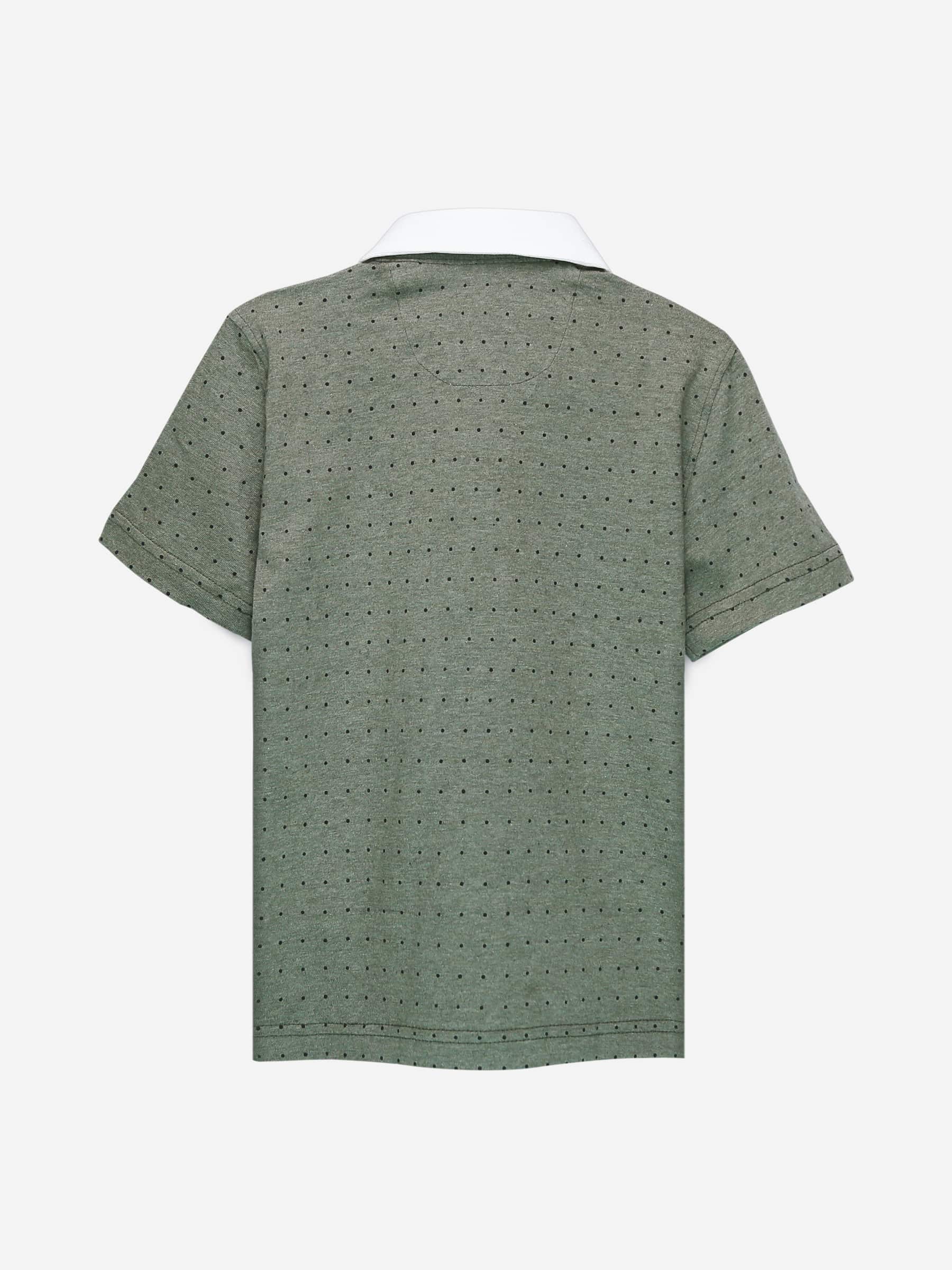 Green Polka Dot Polo Shirt