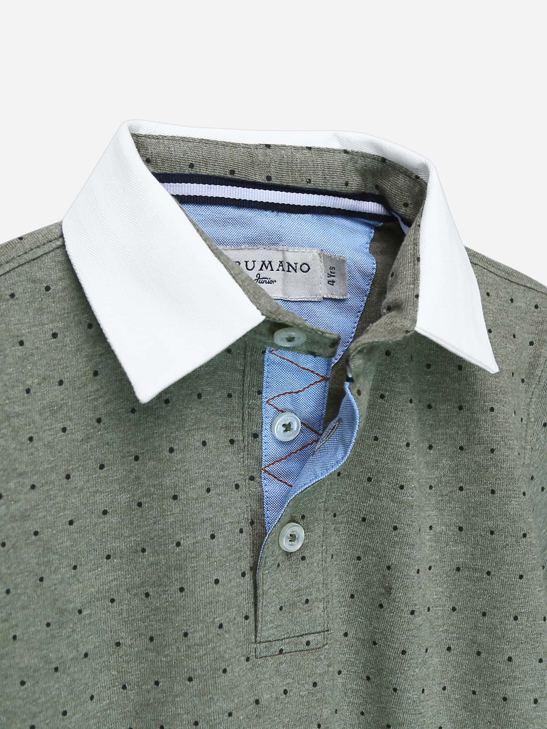 Green Polka Dot Polo Shirt