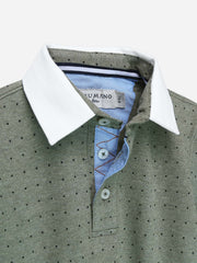 Green Polka Dot Polo Shirt