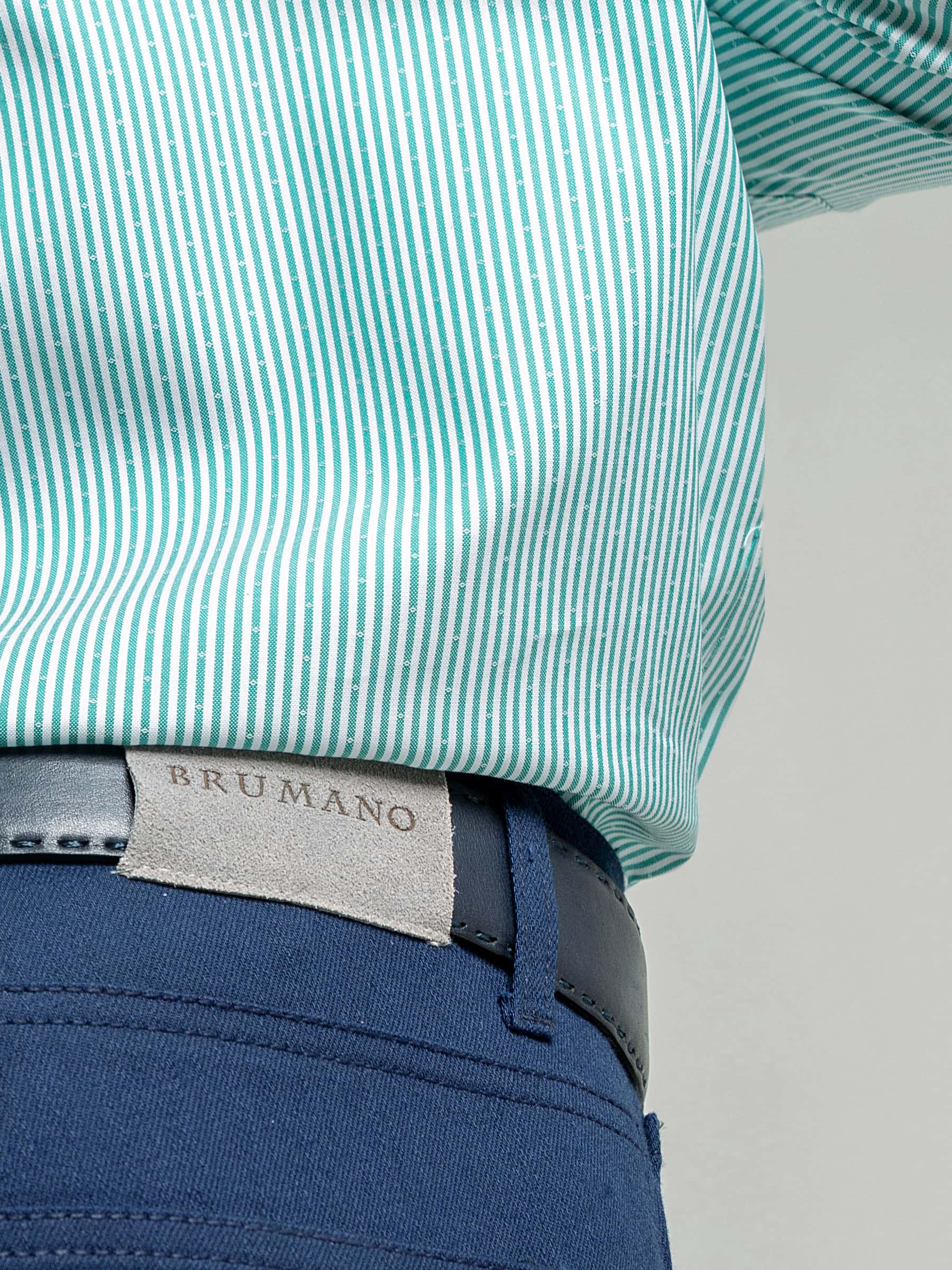 Green Striped Button Down Shirt