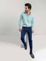 Green Striped Button Down Shirt