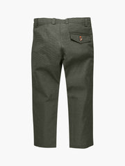 Green Structured Casual Trouser