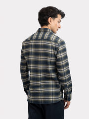 Green & Navy Blue Flannel Shirt
