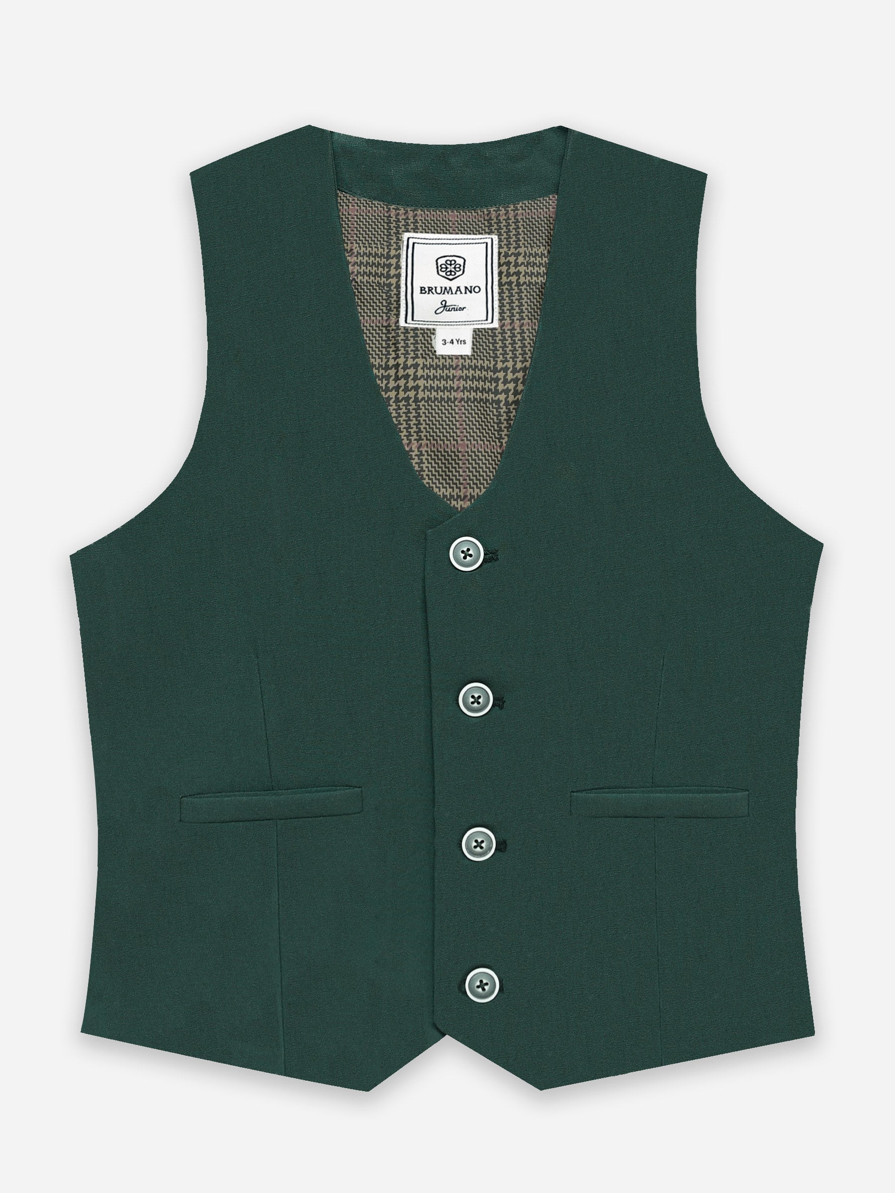 Green Formal Vest With Bow - Junior
