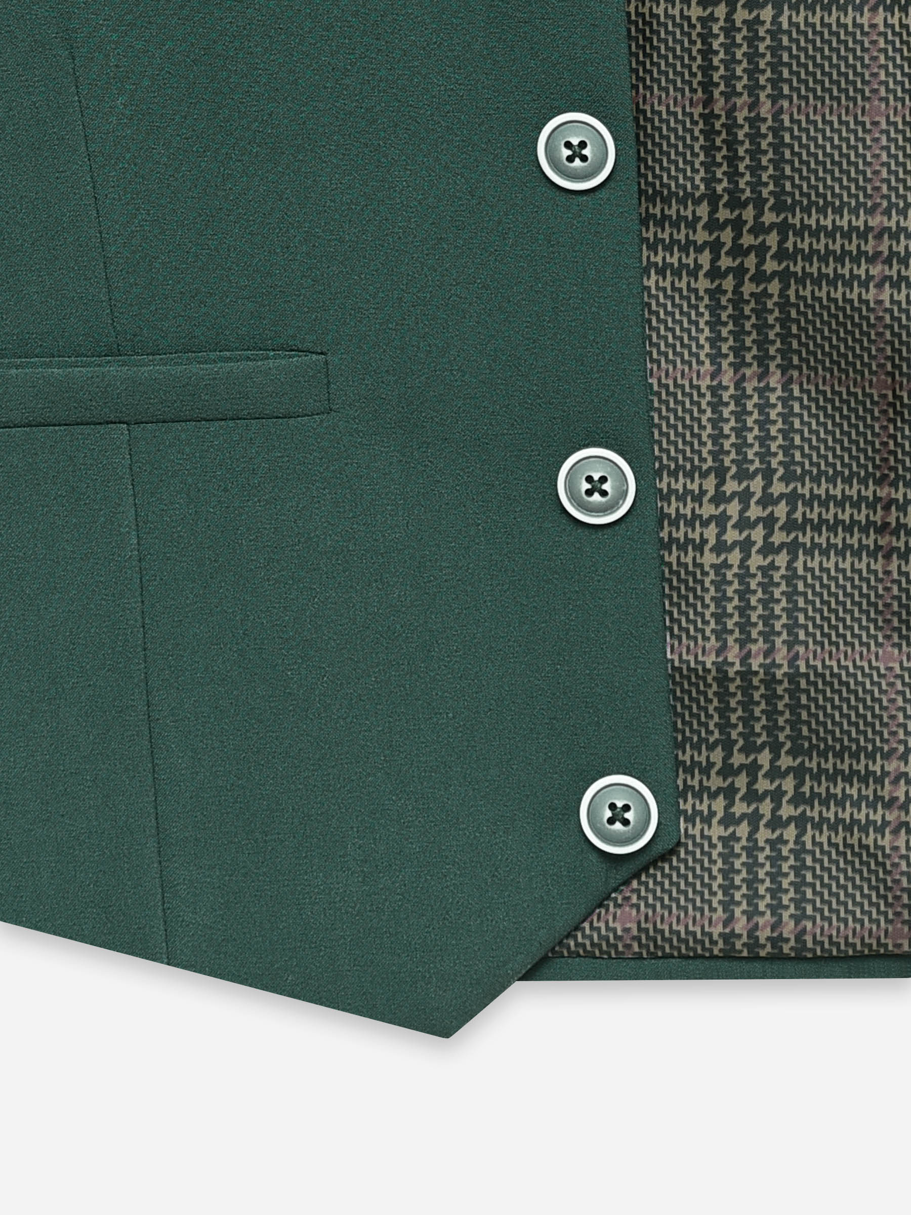 Green Formal Vest With Bow - Junior
