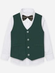 Green Formal Vest With Bow - Junior