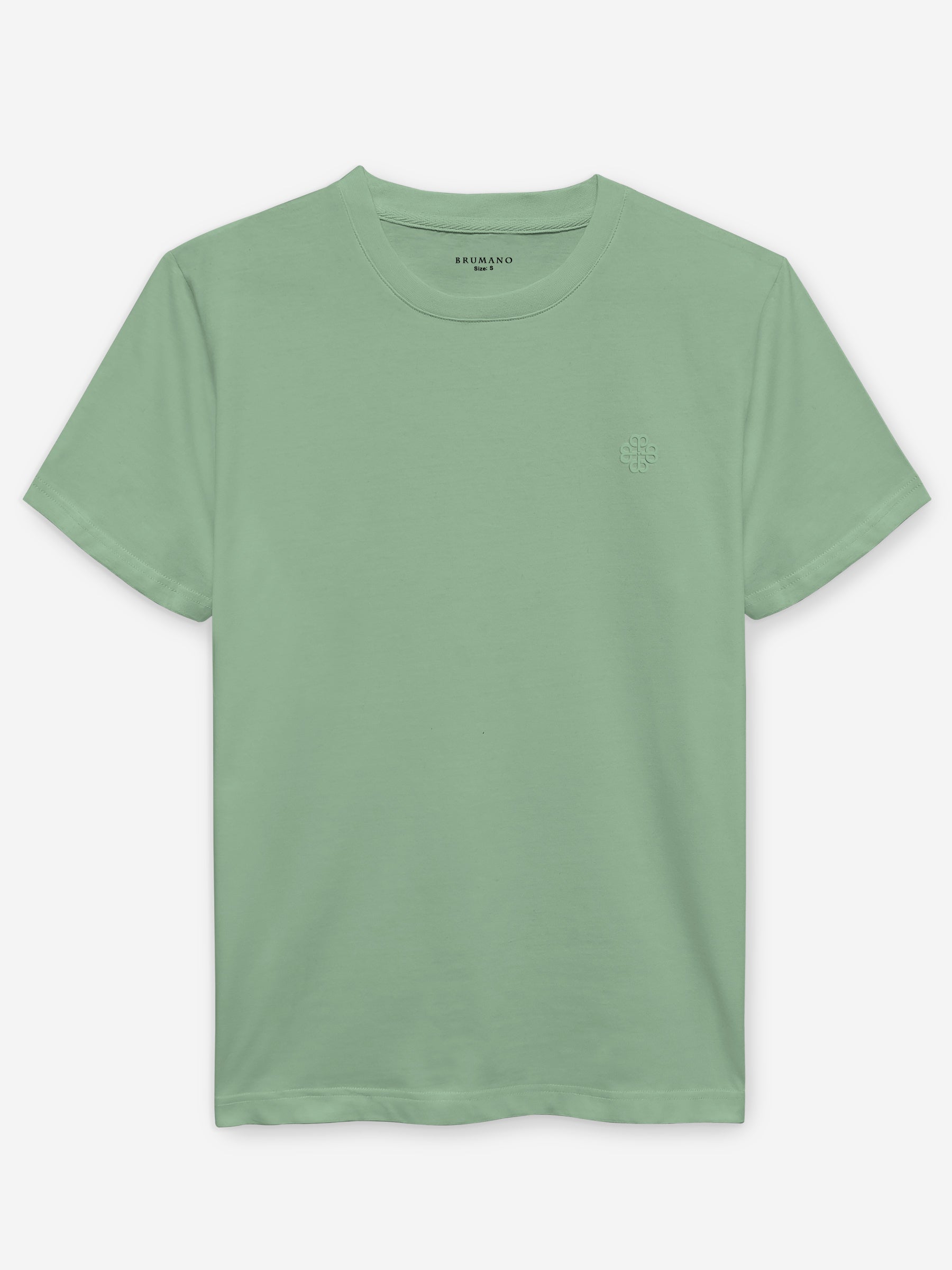 Green 100% Combed Cotton Crew Neck T-Shirt