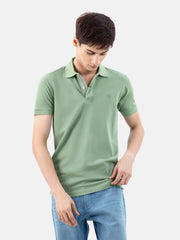 Green 100% Cotton Basic Polo