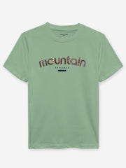 Green Crew Neck T-Shirt With Embroidered Print