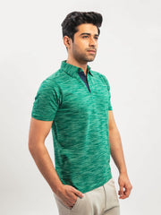 Green Dobby Mercerized Polo Shirt