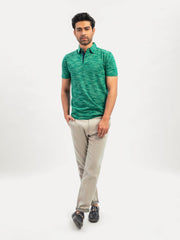Green Dobby Mercerized Polo Shirt
