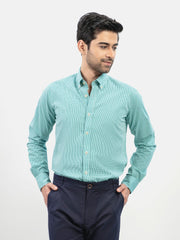 Green Gingham Button Down Shirt