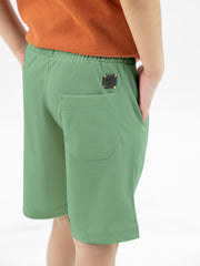 Green Knitted Casual Summer Short